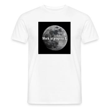 Lunar work in execution X - Men's T-Shirt - white - Front - AI Model Male 178 dark (178cm)