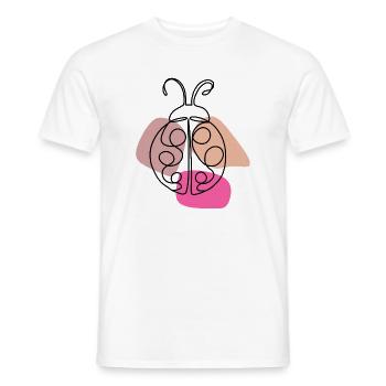 Conception Lineart Ladybug - T-shirt homme - blanc - Devant - AI Model Male 178 dark (178cm)