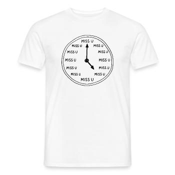 Amoureux Romantique Amour à Distance - T-shirt homme - blanc - Devant - AI Model Male 178 dark (178cm)