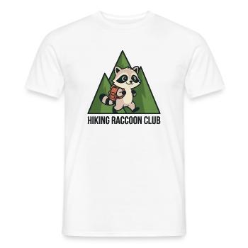 Raton laveur errant dans la forêt - T-shirt homme - blanc - Devant - AI Model Male 178 dark (178cm)