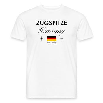 Zugspitze Deutschland Koordinaten Reise Souvenir - Männer T-Shirt - Weiß - Vorne - AI Model Male 178 dark (178cm)
