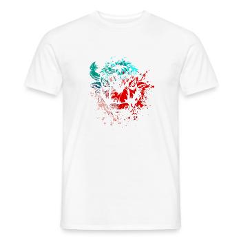 Bison Splash Art - Men's T-Shirt - white - Front - AI Model Male 178 dark (178cm)