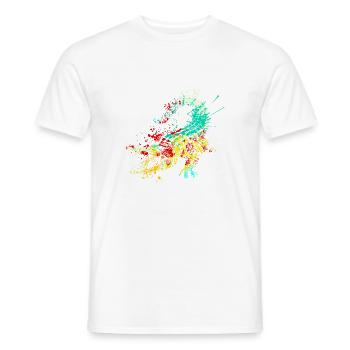 Splash Art Wild Crocodile - Men's T-Shirt - white - Front - AI Model Male 178 dark (178cm)