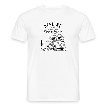 Offline Natur & Freiheit Roadtrip - Männer T-Shirt - Weiß - Vorne - AI Model Male 178 dark (178cm)