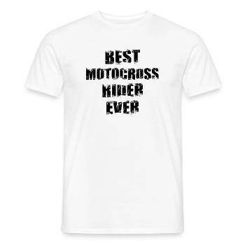 Best motocrosser - Men's T-Shirt - white - Front - AI Model Male 178 dark (178cm)