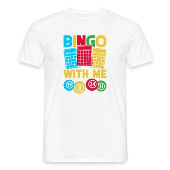 Bingo Game Bingo With Me Bingo - Men's T-Shirt - white - Front - AI Model Male 178 dark (178cm)