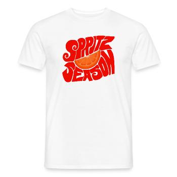 Spritz Season - Design rétro orange agrumé - T-shirt homme - blanc - Devant - AI Model Male 178 dark (178cm)