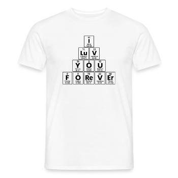 Chemistry Lovers Periodic Table - Men's T-Shirt - white - Front - AI Model Male 178 dark (178cm)