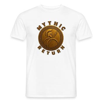 Spartanischer Krieger Mythische Rückkehr. - Männer T-Shirt - Weiß - Vorne - AI Model Male 178 dark (178cm)