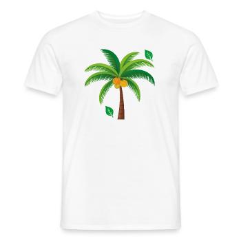 Tropische Palme Bunt - Männer T-Shirt - Weiß - Vorne - AI Model Male 178 dark (178cm)