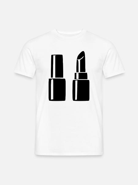 Nagellack Lippenstift Kosmetik Geschenk Kosmetiker - Männer T-Shirt - Weiß