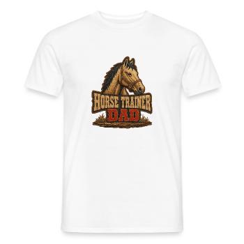 Pferdetrainer-Vater, robuster Stall-Reiter-Vater - Männer T-Shirt - Weiß - Vorne - AI Model Male 178 dark (178cm)