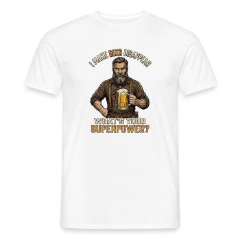 Je fais disparaître la bière Artisan - T-shirt homme - blanc - Devant - AI Model Male 178 dark (178cm)