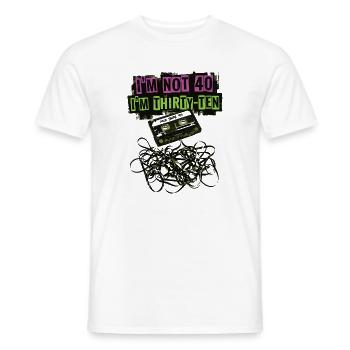 I'm not 40 Im 30 Ten Birthday - Men's T-Shirt - white - Front - AI Model Male 178 dark (178cm)