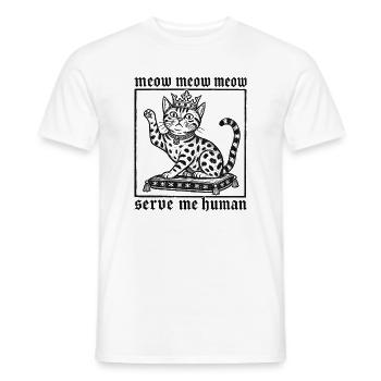 Gothic King Bengal Cat - Men's T-Shirt - white - Front - AI Model Male 178 dark (178cm)