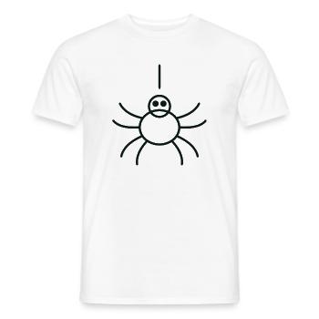 Minimalist Linear Spider - Men's T-Shirt - white - Front - AI Model Male 178 dark (178cm)