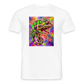 chameleon - Men's T-Shirt - white - Front - AI Model Male 178 dark (178cm)