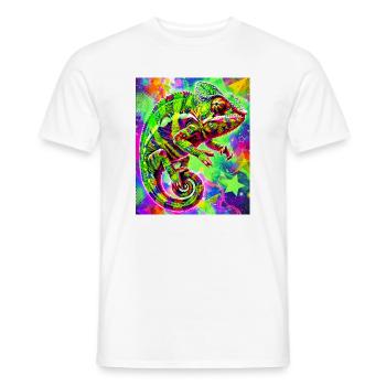 Chamäleon - Männer T-Shirt - Weiß - Vorne - AI Model Male 178 dark (178cm)