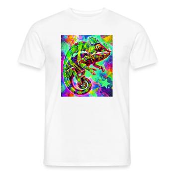 chameleon - Men's T-Shirt - white - Front - AI Model Male 178 dark (178cm)