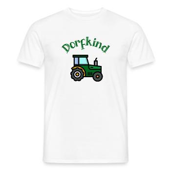 Dorfkind Traktor Landwirt Landleben Trecker - Männer T-Shirt - Weiß - Vorne - AI Model Male 178 dark (178cm)