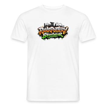Graffiti Streetwear Spray Font - Men's T-Shirt - white - Front - AI Model Male 178 dark (178cm)