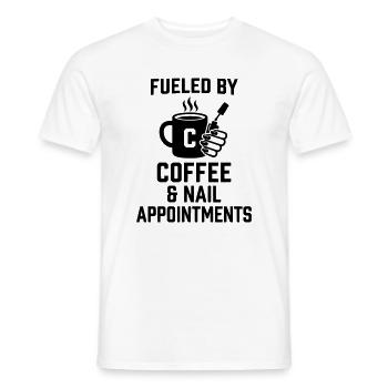 Coffee Nails Nail Design - Men's T-Shirt - white - Front - AI Model Male 178 dark (178cm)