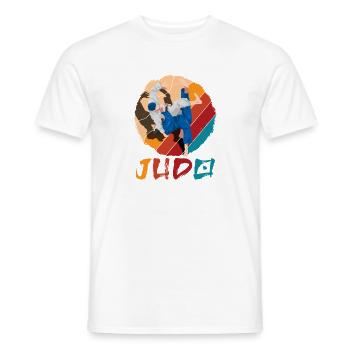 Judo Retro Vintage Arts Martial Judoka Projection - T-shirt homme - blanc - Devant - AI Model Male 178 dark (178cm)