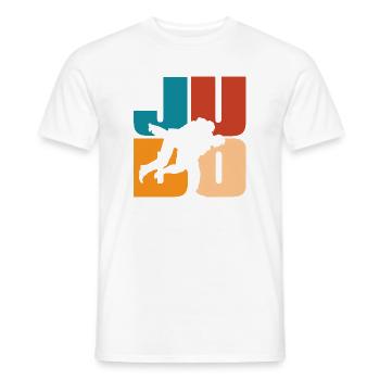 Judo Silhouette Retro Vintage Kampfsport - Männer T-Shirt - Weiß - Vorne - AI Model Male 178 dark (178cm)