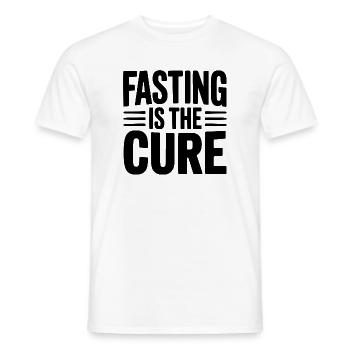 Fasting Is Cure - Men's T-Shirt - white - Front - AI Model Male 178 dark (178cm)