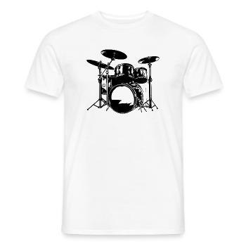 percussion - Men's T-Shirt - white - Front - AI Model Male 178 dark (178cm)