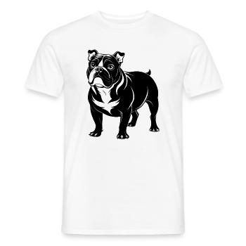 Bouledogue anglais - T-shirt homme - blanc - Devant - AI Model Male 178 dark (178cm)