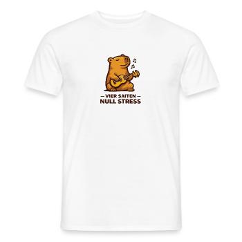 Vier Saiten Null Stress Ukulele Wasserschwein - Männer T-Shirt - Weiß - Vorne - AI Model Male 178 dark (178cm)