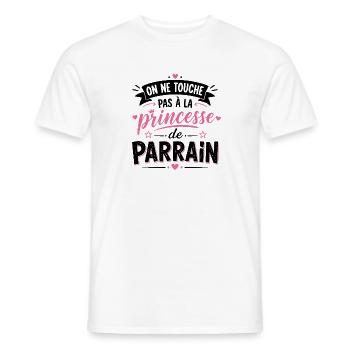T-shirt On Ne Touche Pas Princesse De Parrain - T-shirt homme - blanc - Devant - AI Model Male 178 dark (178cm)