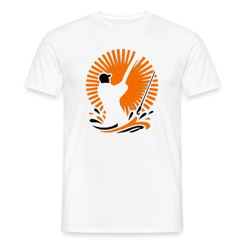 Angler Silhouette Icon - Men's T-Shirt - white - Front - AI Model Male 178 dark (178cm)