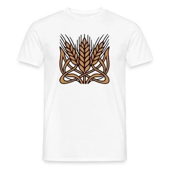 Wheat grain grain graphic - Men's T-Shirt - white - Front - AI Model Male 178 dark (178cm)
