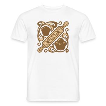 Rolling Pin Baking Graphic - Men's T-Shirt - white - Front - AI Model Male 178 dark (178cm)