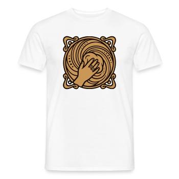 Hand Kneading Dough Graphic - Men's T-Shirt - white - Front - AI Model Male 178 dark (178cm)