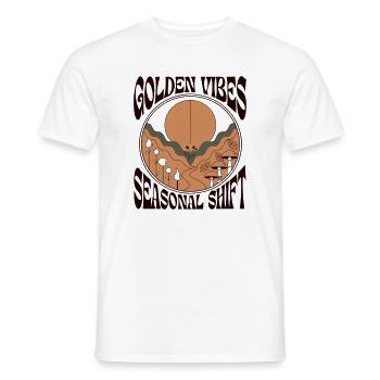 Golden Vibrations Sunset - Men's T-Shirt - white - Front - AI Model Male 178 dark (178cm)