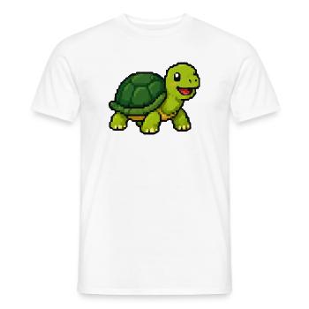 Aventure de la Tortue Pixel - T-shirt homme - blanc - Devant - AI Model Male 178 dark (178cm)