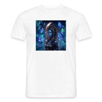 Blue Crystal Siren - Men's T-Shirt - white - Front - AI Model Male 178 dark (178cm)