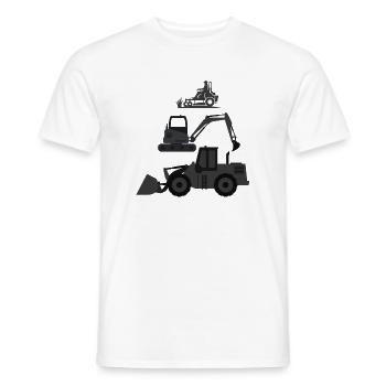 Construction Equipment Silhouettes Collection - Men's T-Shirt - white - Front - AI Model Male 178 dark (178cm)