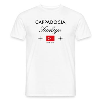 Kappadokien Türkei Koordinaten Reise Souvenir - Männer T-Shirt - Weiß - Vorne - AI Model Male 178 dark (178cm)