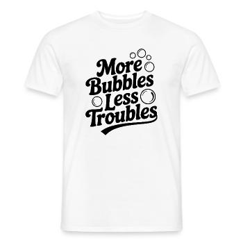 Plus de bulles, moins de problèmes - T-shirt homme - blanc - Devant - AI Model Male 178 dark (178cm)