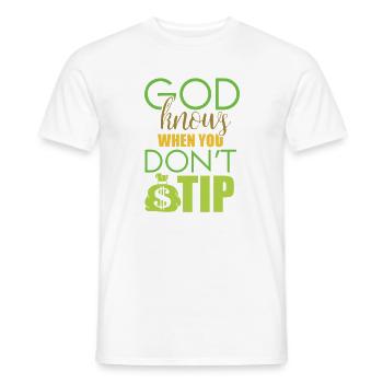 waiter bartender bartender bartender barchef - Men's T-Shirt - white - Front - AI Model Male 178 dark (178cm)