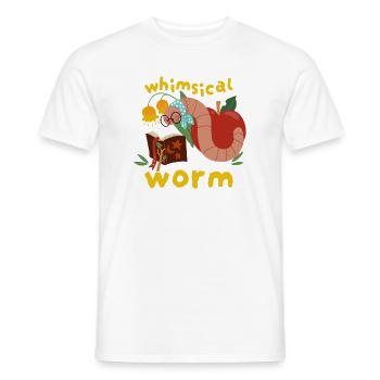 Whimsical Worm - Men's T-Shirt - white - Front - AI Model Male 178 dark (178cm)