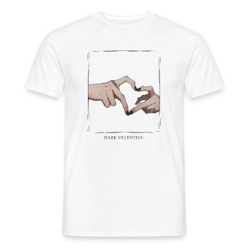 Dark Valentine's Heart Hands - Men's T-Shirt - white - Front - AI Model Male 178 dark (178cm)