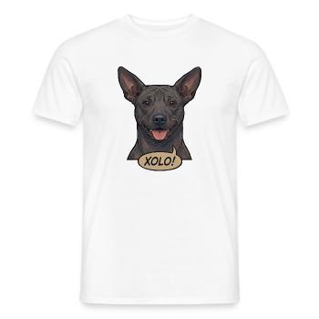 Xoloitzcuintli Dog Rétro Vintage Comic Design - T-shirt homme - blanc - Devant - AI Model Male 178 dark (178cm)