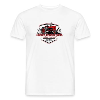 Eddie's Tractor Parts Logo - Men's T-Shirt - white - Front - AI Model Male 178 dark (178cm)