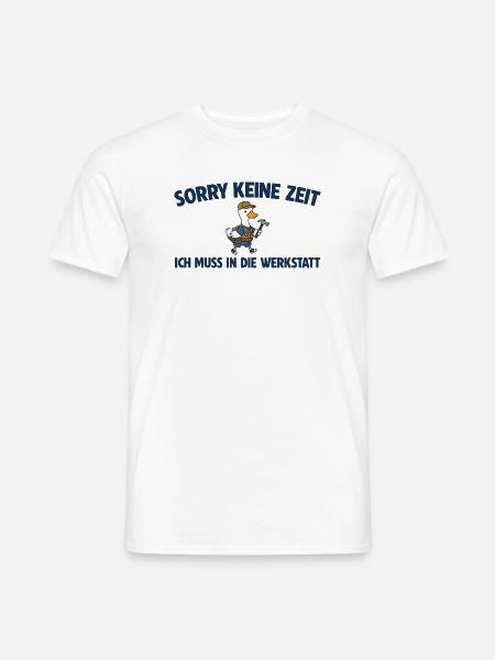 Handwerker Gans muss in die Werkstatt - Männer T-Shirt - Weiß
