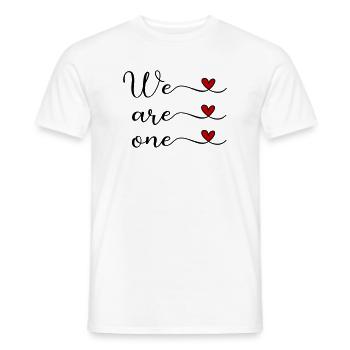 We are one Unity Team Design - Men's T-Shirt - white - Front - AI Model Male 178 dark (178cm)